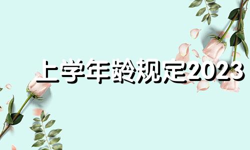 上学年龄规定2023 最新入学年龄规定是什么