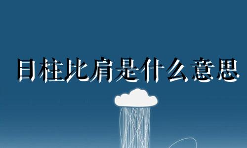 日柱比肩是什么意思 日柱比肩食神偏财 日柱比肩食神偏印