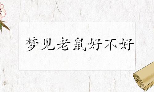 梦见老鼠好不好 做梦梦到老鼠预示什么