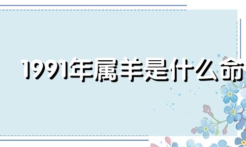 1991年属羊是什么命 1991年属什么生肖 1991年属羊是土命还是火命