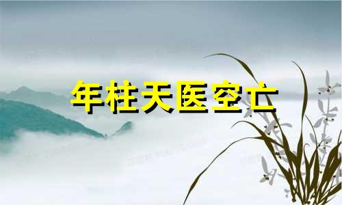 年柱天医空亡 月柱空亡是什么意思 年柱月柱日柱空亡怎么理解