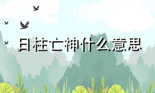 日柱亡神什么意思 日柱亡神禄神一起出现