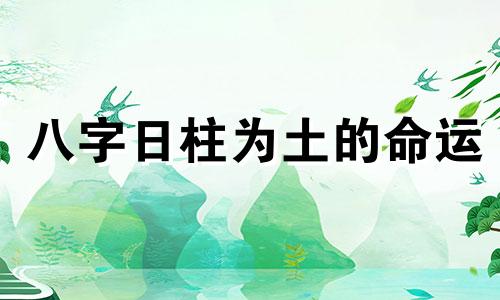 八字日柱为土的命运 八字日柱为土喜用神