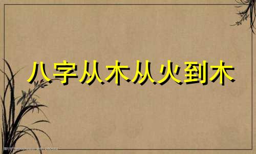 八字从木从火到木 木火从旺格八字