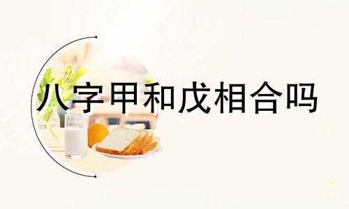 八字甲和戊相合吗 八字甲和戊什么关系