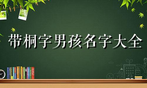 带桐字男孩名字大全 含桐字的名字大气独特