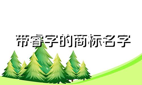 带睿字的商标名字 带睿的公司名字有哪些