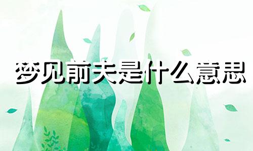 梦见前夫是什么意思  梦见前夫离婚回来找我复合