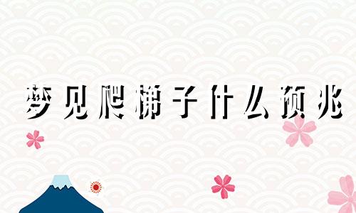 梦见爬梯子什么预兆 梦见爬梯子是什么意思