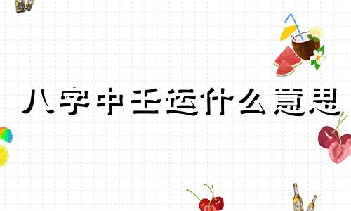 八字中壬运什么意思