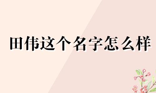 田伟这个名字怎么样 田伟姓名含义打分测试