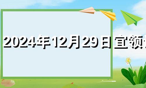 2024年12月29日宜领证吗